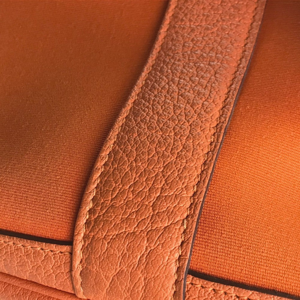 HERMES Tote Bag Towar Office / Leather Orange Garden party PM Women Used