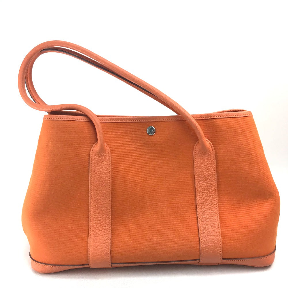 HERMES Tote Bag Towar Office / Leather Orange Garden party PM Women Used