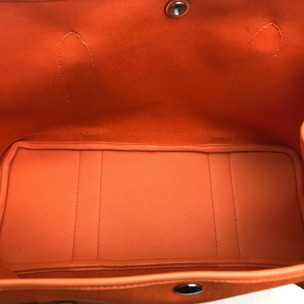 HERMES Tote Bag Towar Office / Leather Orange Garden party PM Women Used