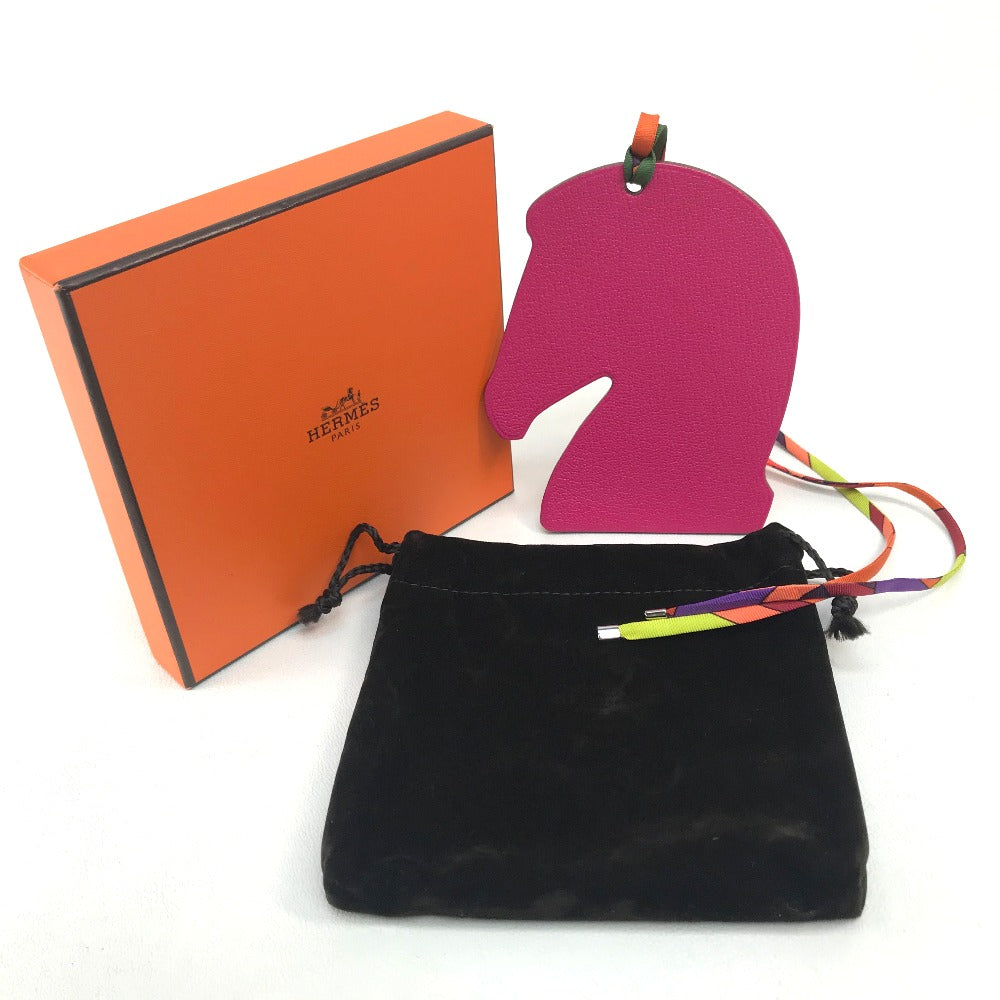 HERMES charm Chevre / Silk Pink purple / orange Samarkand Women Used