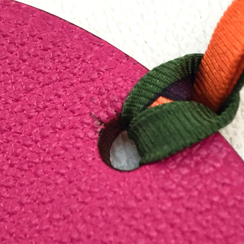 HERMES charm Chevre / Silk Pink purple / orange Samarkand Women Used