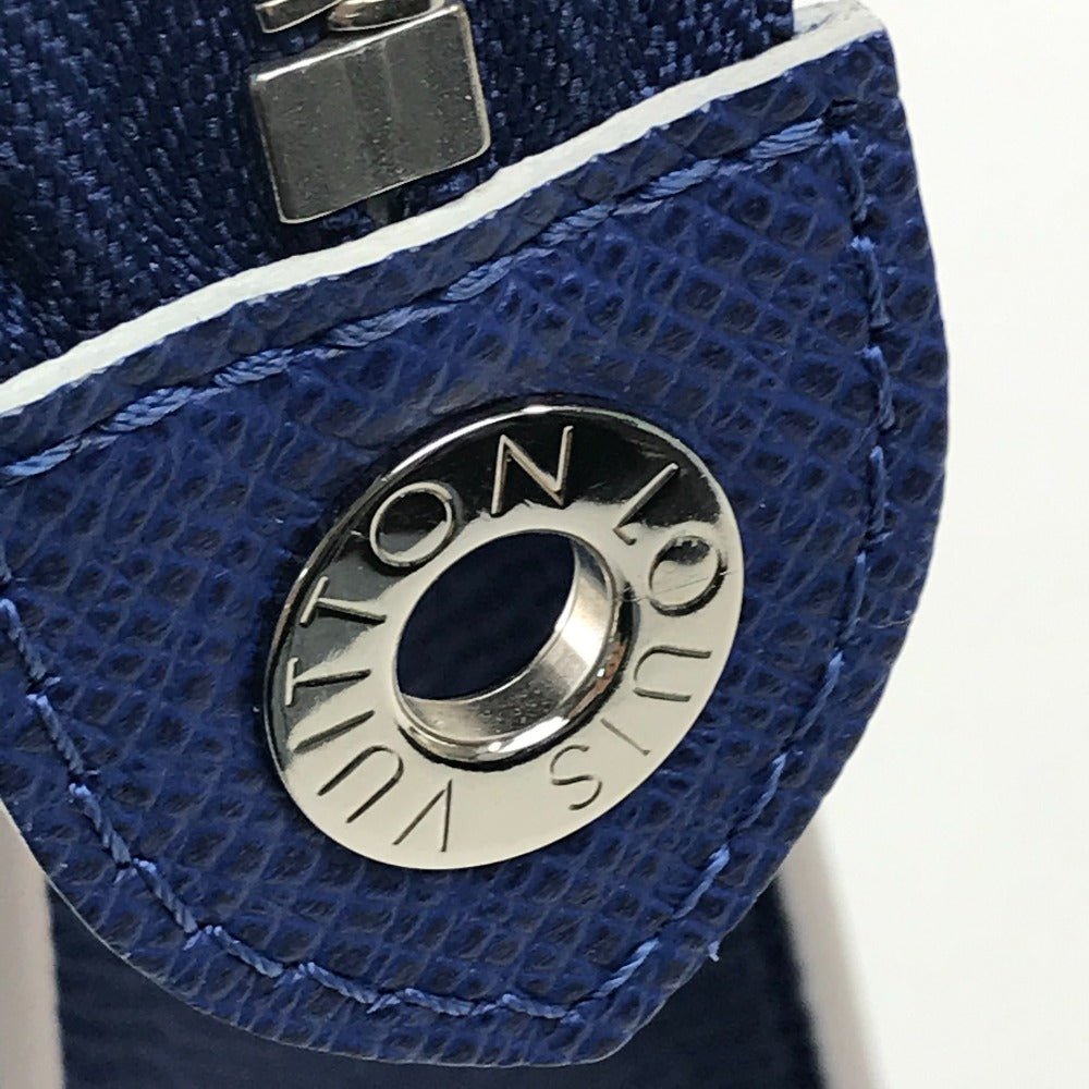 LOUIS VUITTON business bag M30399 Taiga Leather blue Taiga Pochette Voyage MM mens Used
