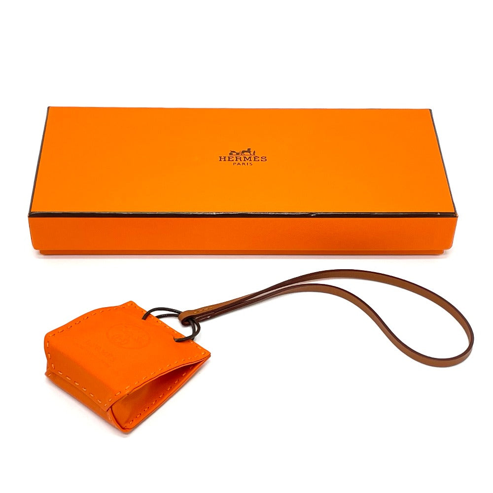 HERMES charm Anjou Miro, Swift, Silver Orange Shopper charm Sac Orange Women Used