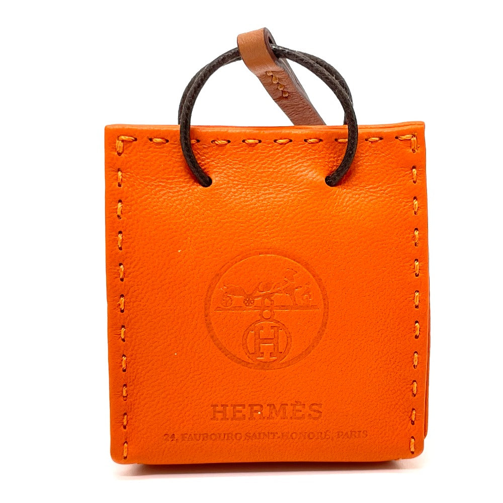 HERMES charm Anjou Miro, Swift, Silver Orange Shopper charm Sac Orange Women Used