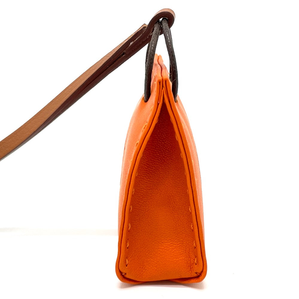 HERMES charm Anjou Miro, Swift, Silver Orange Shopper charm Sac Orange Women Used