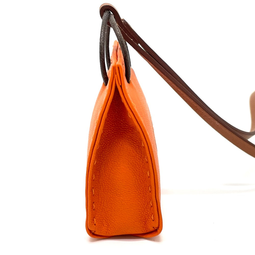 HERMES charm Anjou Miro, Swift, Silver Orange Shopper charm Sac Orange Women Used