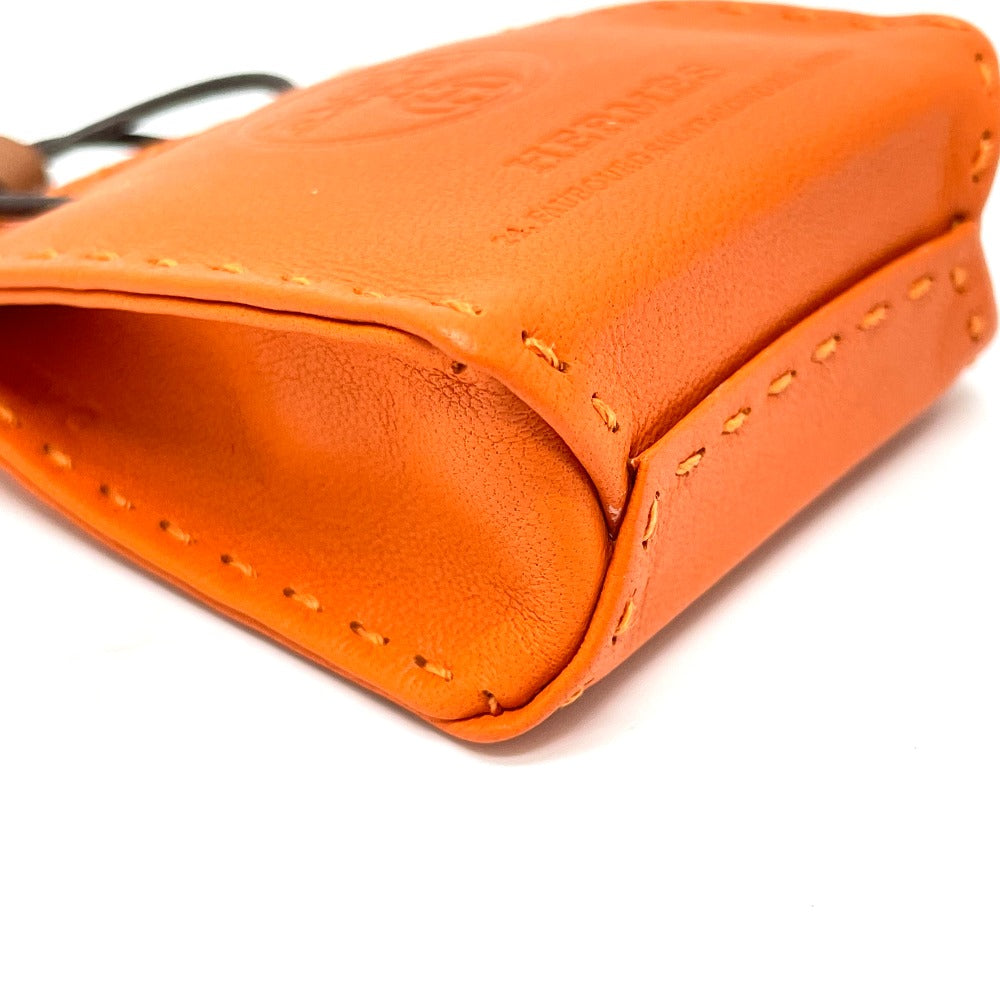 HERMES charm Anjou Miro, Swift, Silver Orange Shopper charm Sac Orange Women Used