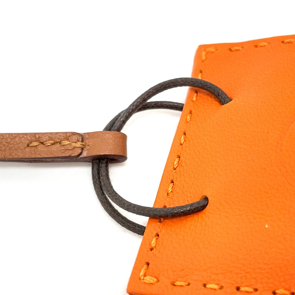HERMES charm Anjou Miro, Swift, Silver Orange Shopper charm Sac Orange Women Used