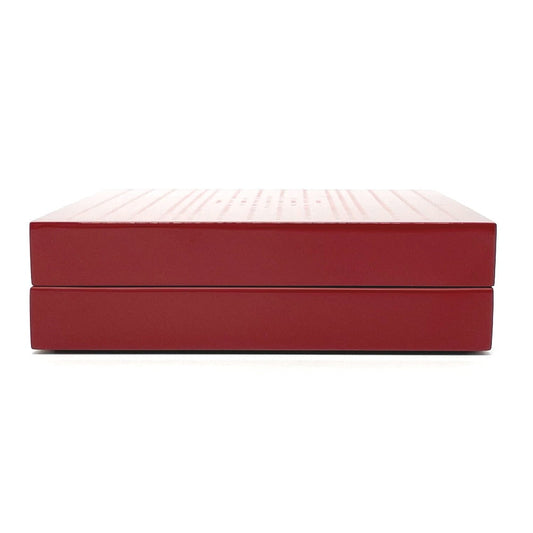 HERMES Accessory case lacquer Bordeaux H logo H Dot BOX lacquer finish