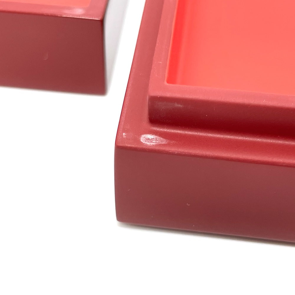 HERMES Accessory case lacquer Bordeaux H logo H Dot BOX lacquer finish