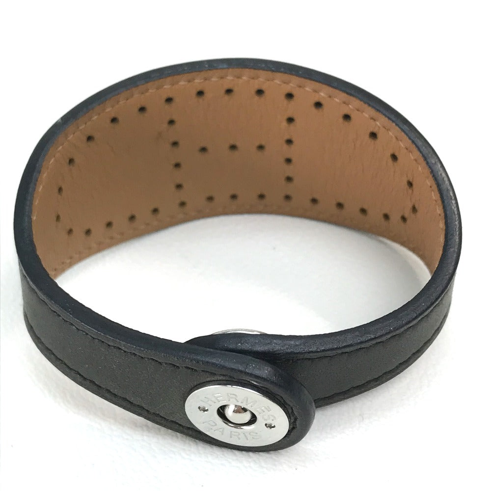 HERMES bracelet leather Black / brown Accessories Evelyn unisex(Unisex) Used