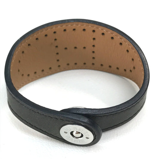 HERMES bracelet leather Black / brown Accessories Evelyn unisex(Unisex) Used
