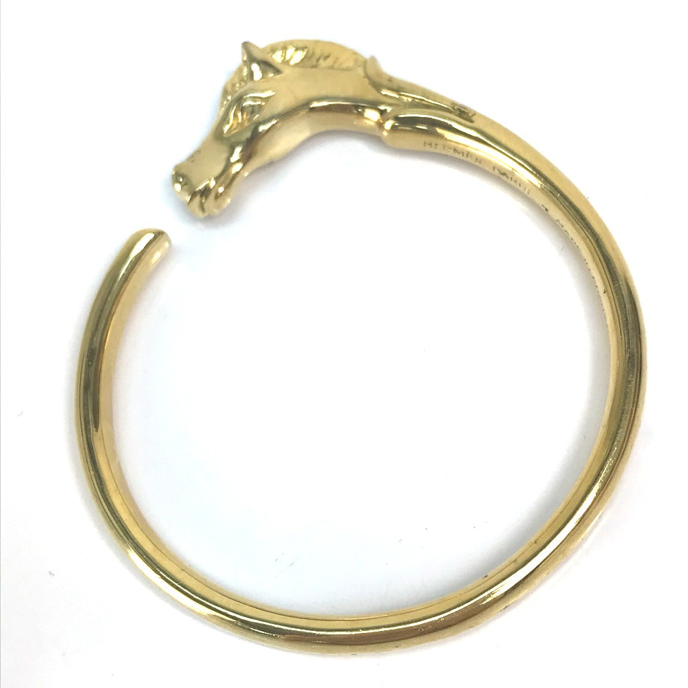 HERMES Bangle Gold Plated gold Accessories Shuval horse horse Women Used