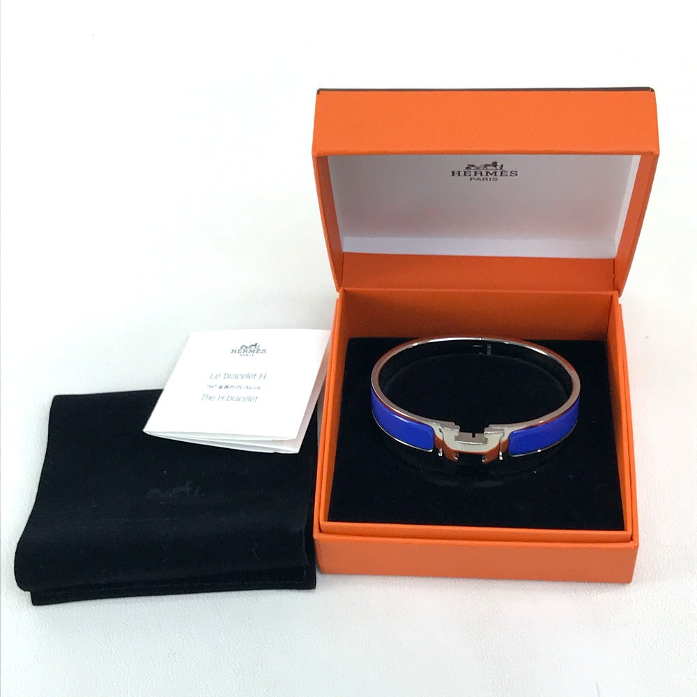 HERMES Bangle metal Blue / Silver Click crack PM Women Used