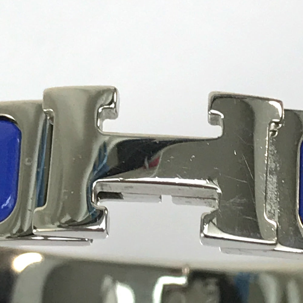 HERMES Bangle metal Blue / Silver Click crack PM Women Used