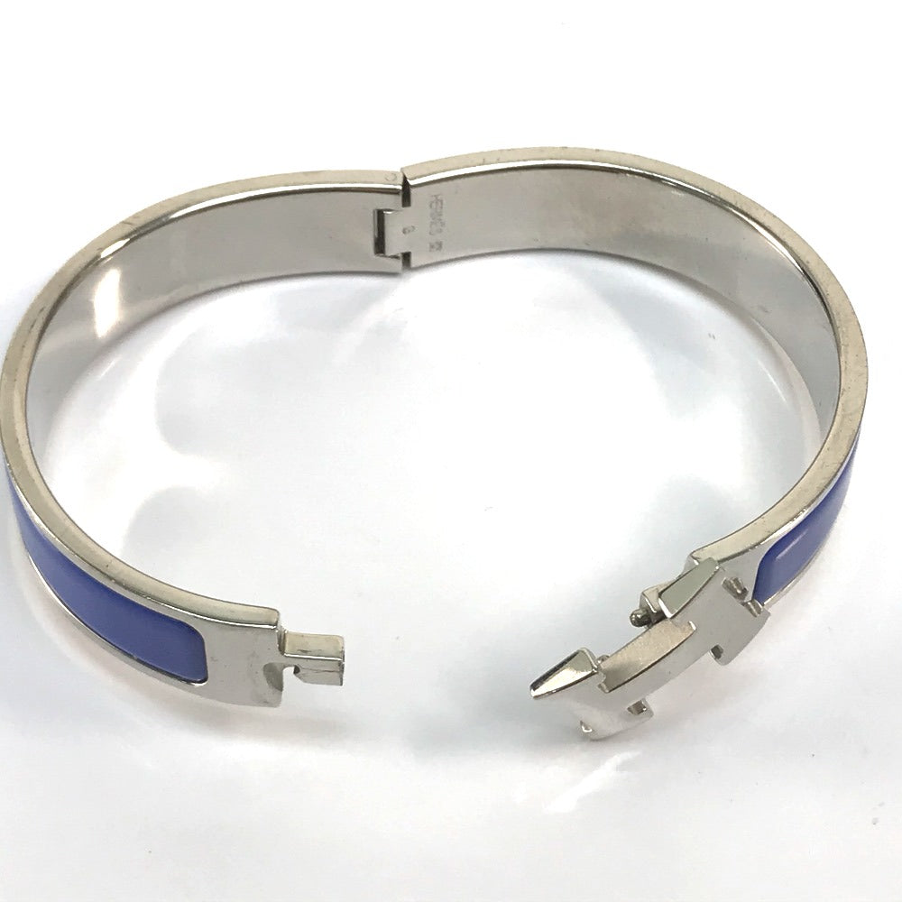 HERMES Bangle metal Blue / Silver Click crack PM Women Used