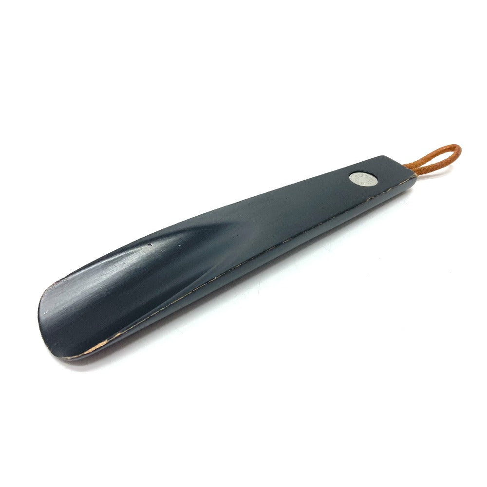 HERMES Shoehorn Wood black Serie Shoehorn unisex(Unisex) Used