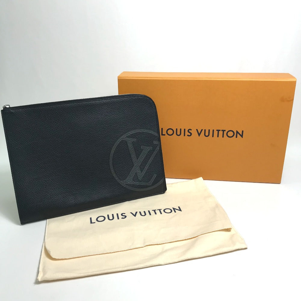 LOUIS VUITTON Clutch bag M67756 Taurillon Clemence Leather black LV Circle bag