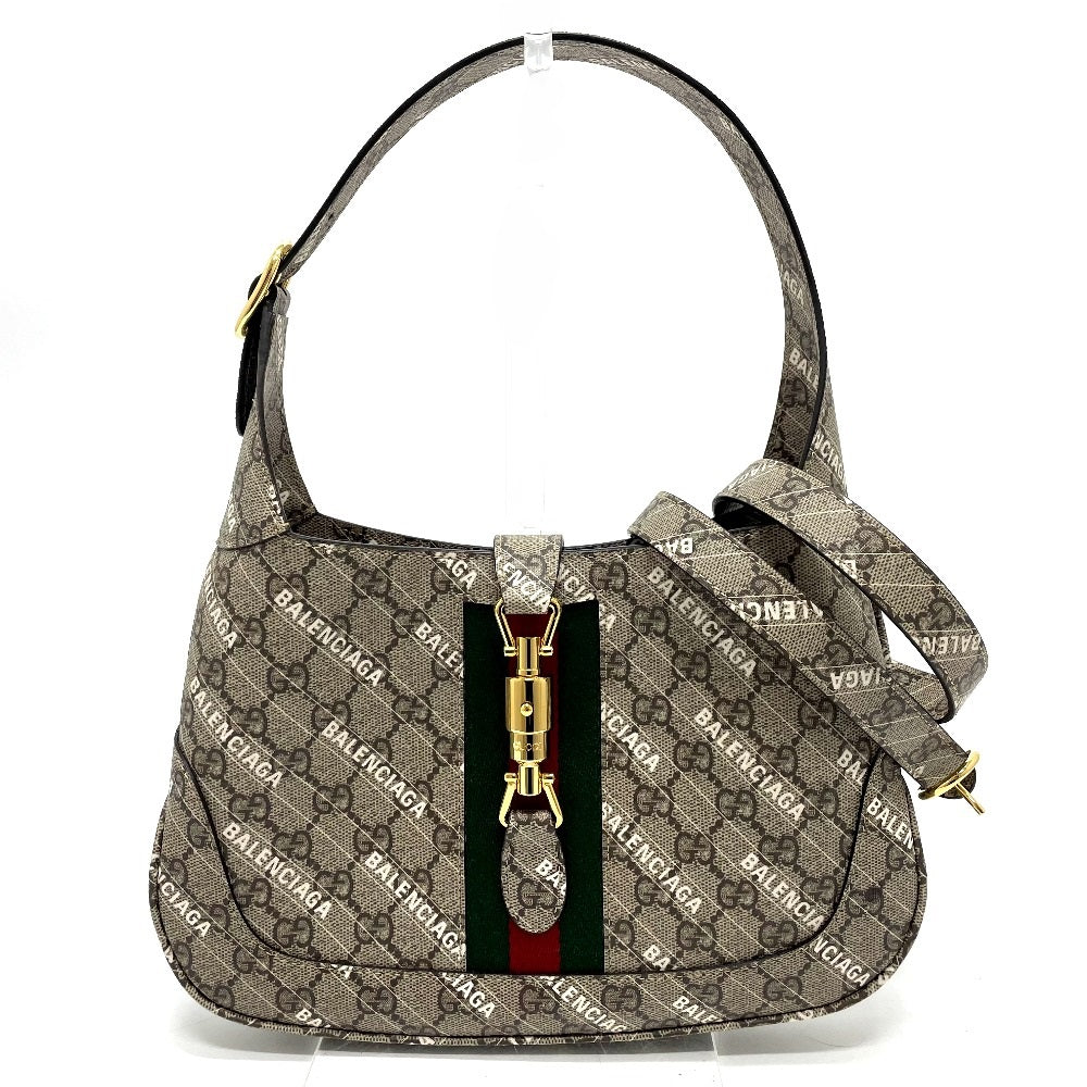 GUCCI Handbag 636706 GG Supreme Canvas beige Balenciaga BALENCIAGA collaboration The Hacker Project Women Used