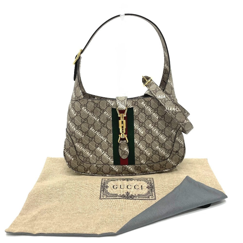 GUCCI Handbag 636706 GG Supreme Canvas beige Balenciaga BALENCIAGA collaboration The Hacker Project Women Used