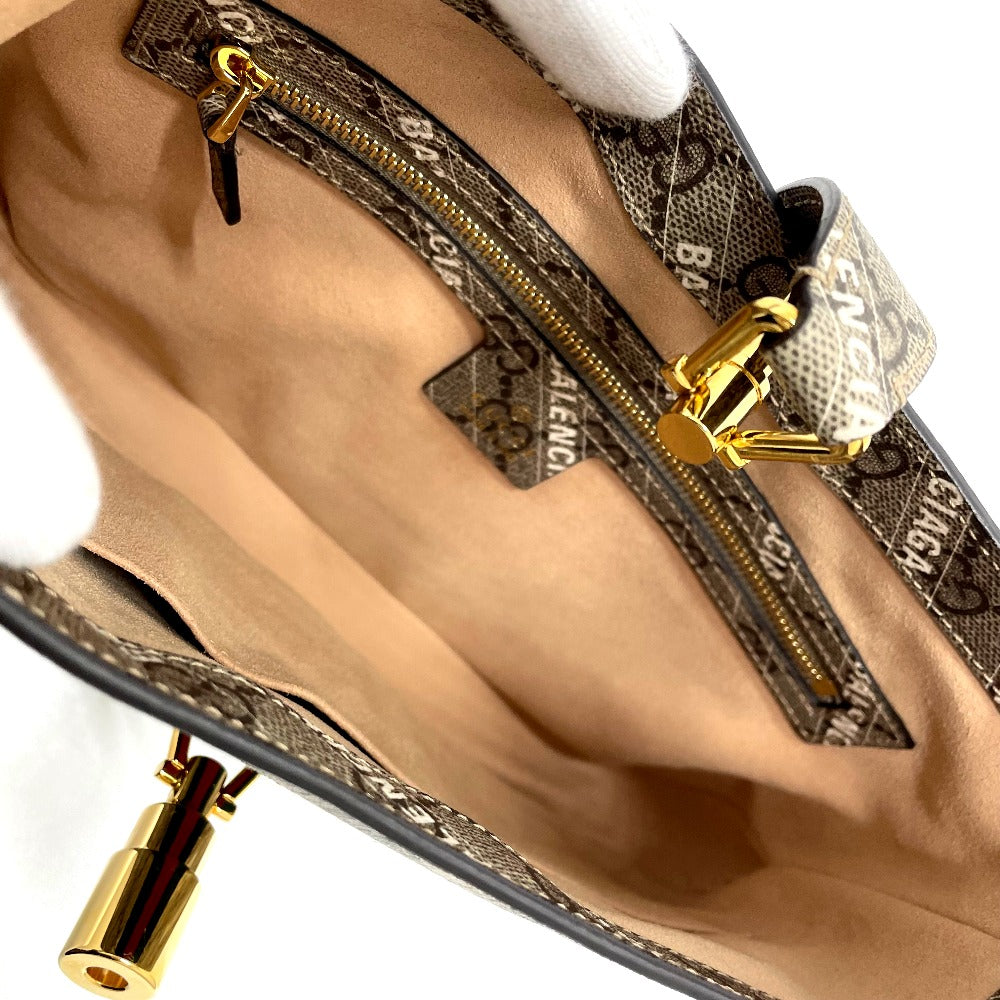 GUCCI Handbag 636706 GG Supreme Canvas beige Balenciaga BALENCIAGA collaboration The Hacker Project Women Used