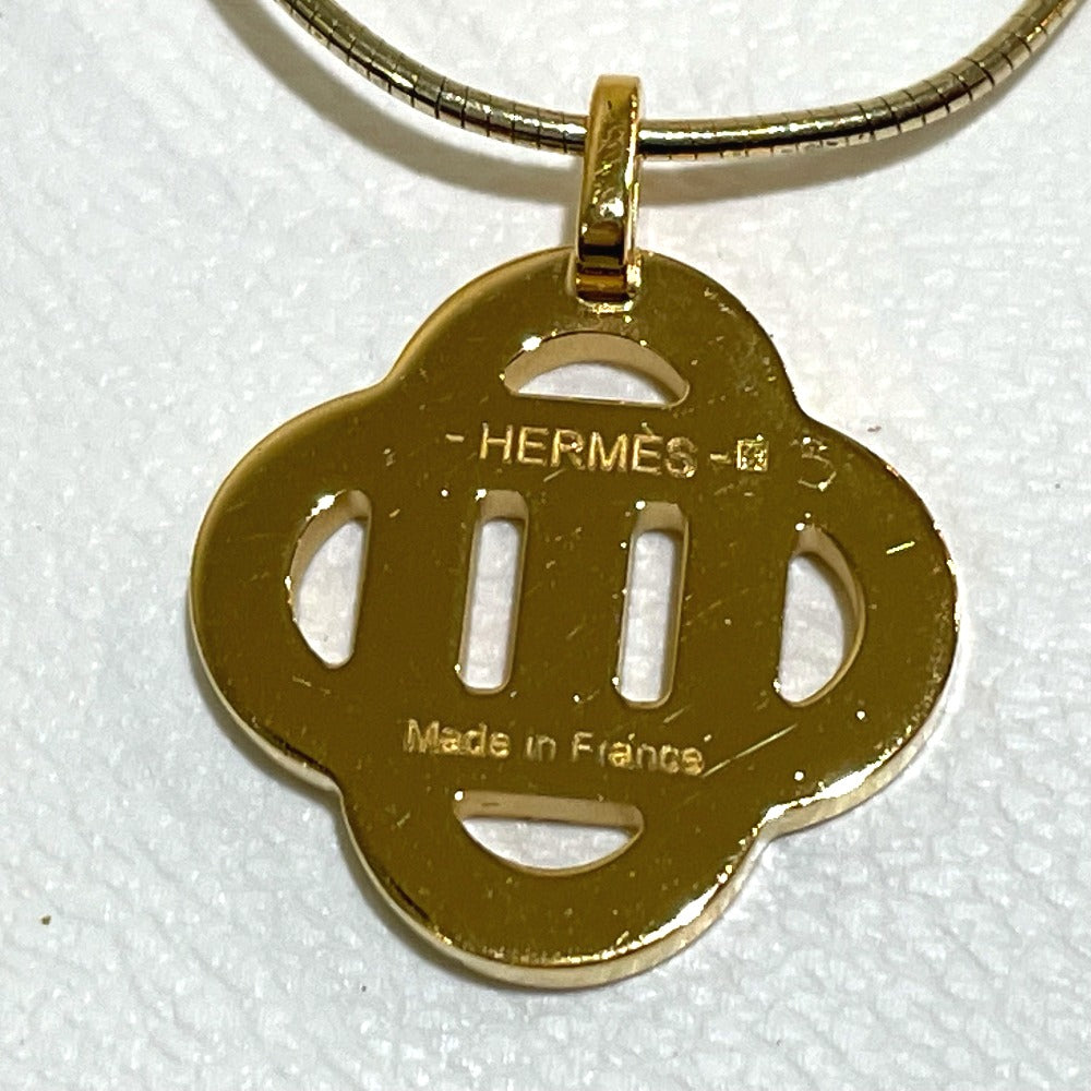 HERMES Necklace SV925 Gold x Blue Chene Dunkle Isatis to Saint Colori Women Used