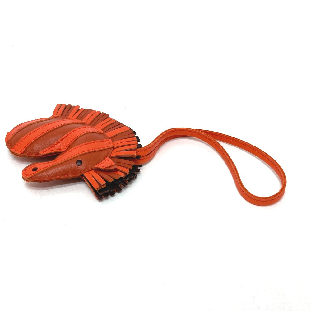 HERMES Bag charm Anyo Miro Orange zebra Gee Gee Savannah