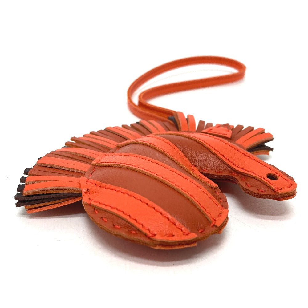 HERMES Bag charm Anyo Miro Orange zebra Gee Gee Savannah
