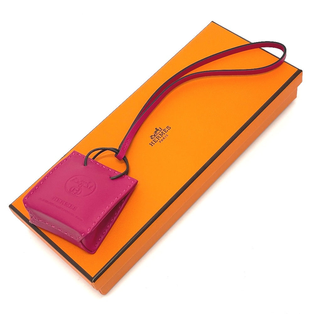 HERMES charm Anyo Miro pink Shopper sack orange