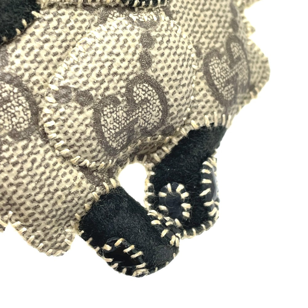 GUCCI charm GG Supreme Canvas beige Fox Guccioli Women Used