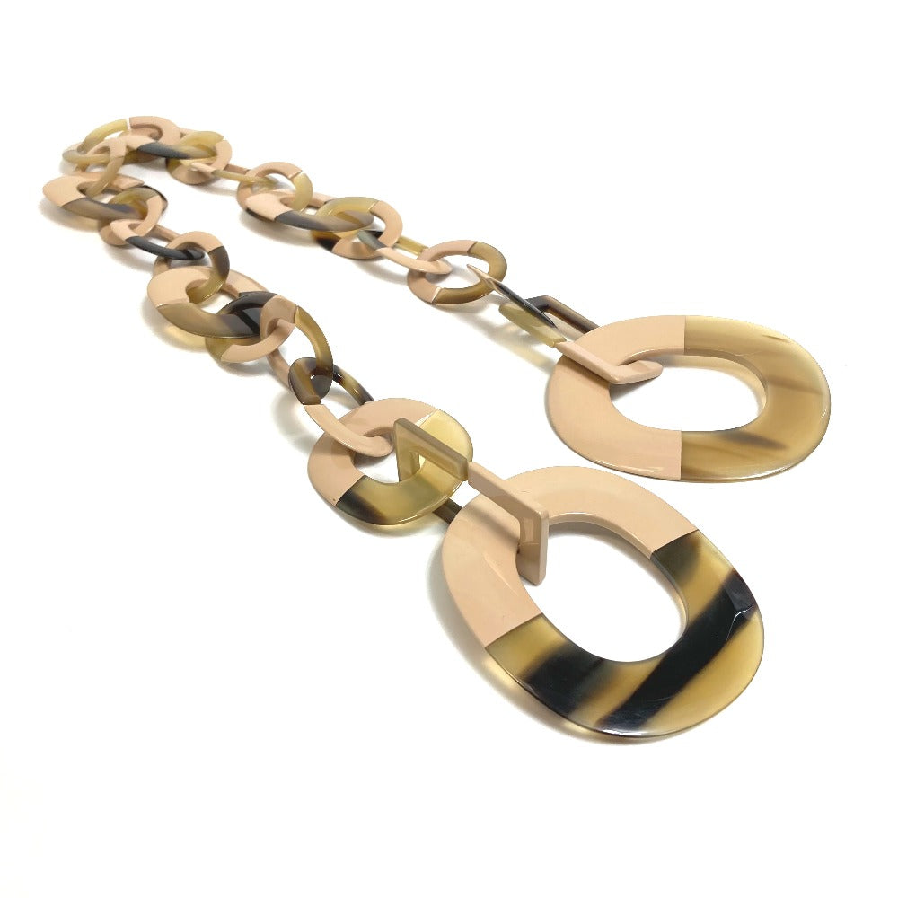 HERMES Necklace Buffalo horn Beige type Duncan Women Used