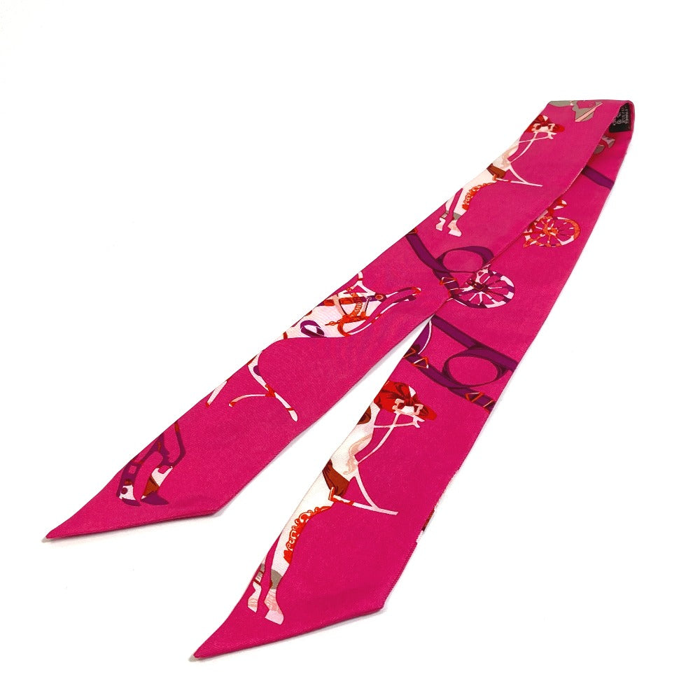HERMES scarf silk pink Fashion Accessories Overall handle Women Used