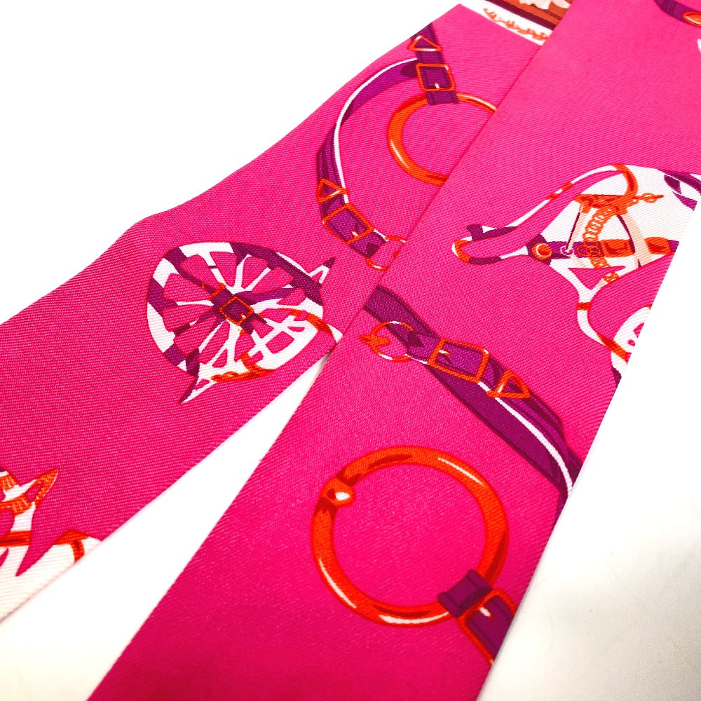 HERMES scarf silk pink Fashion Accessories Overall handle Women Used