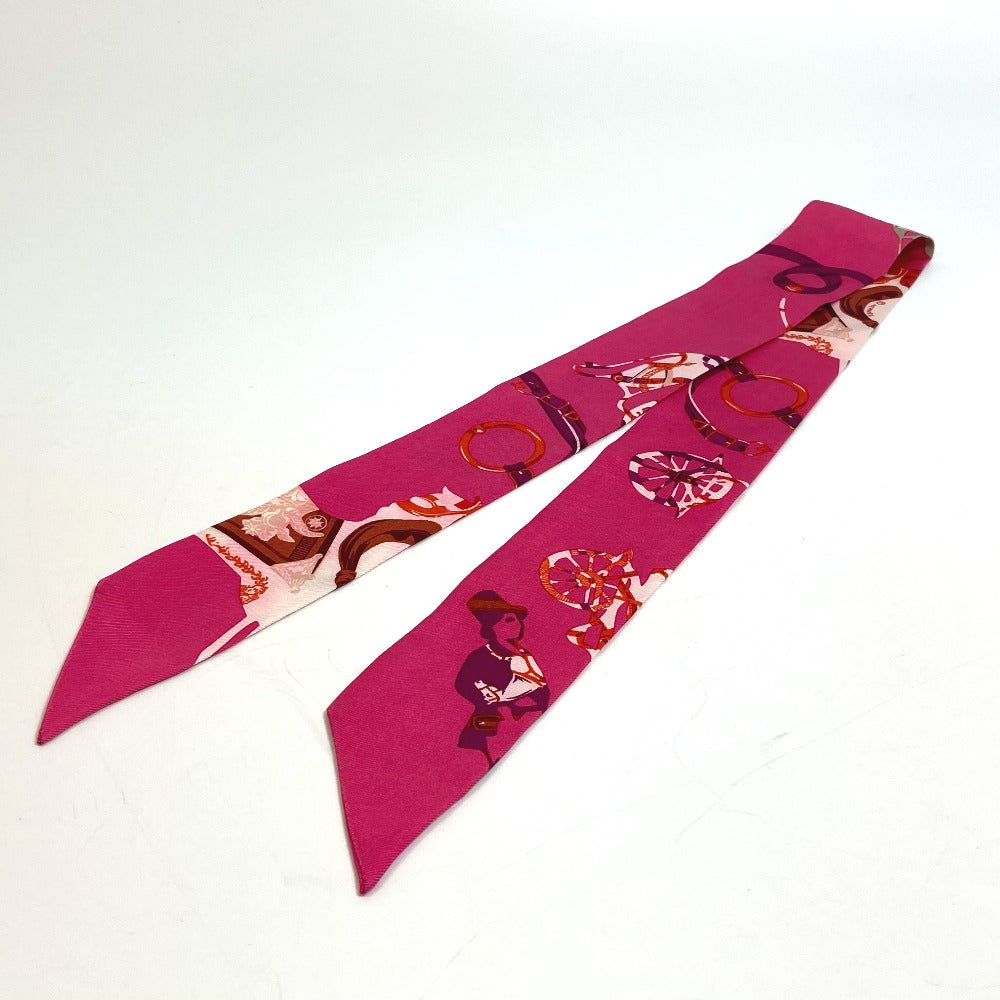 HERMES scarf silk pink Fashion Accessories Overall handle Women Used