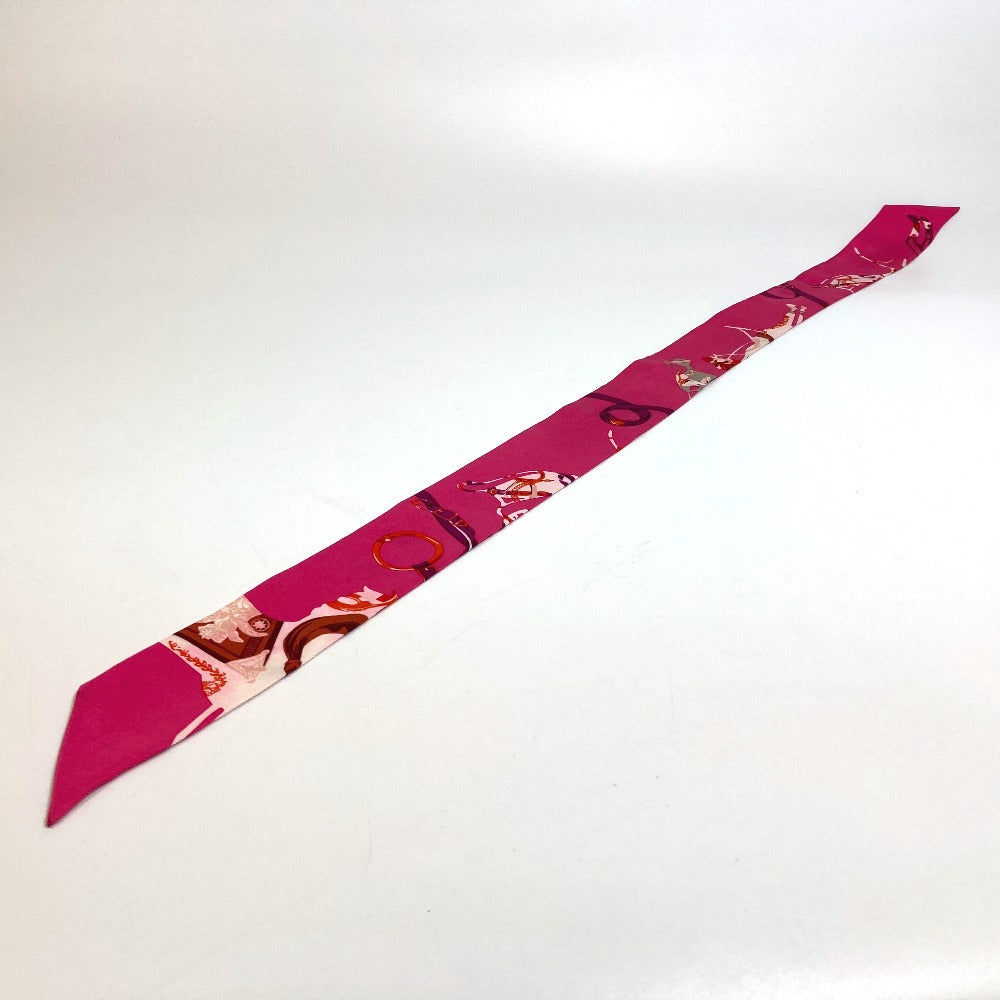 HERMES scarf silk pink Fashion Accessories Overall handle Women Used