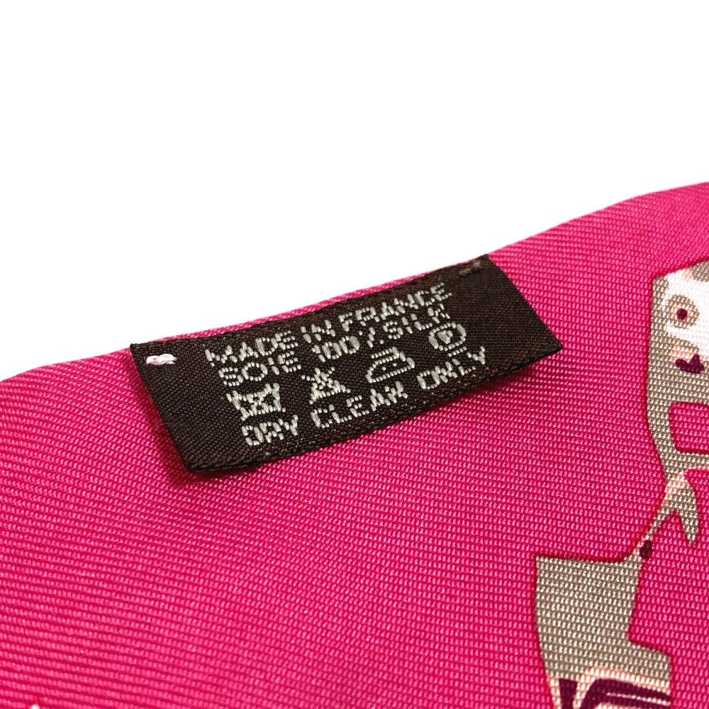 HERMES scarf silk pink Fashion Accessories Overall handle Women Used