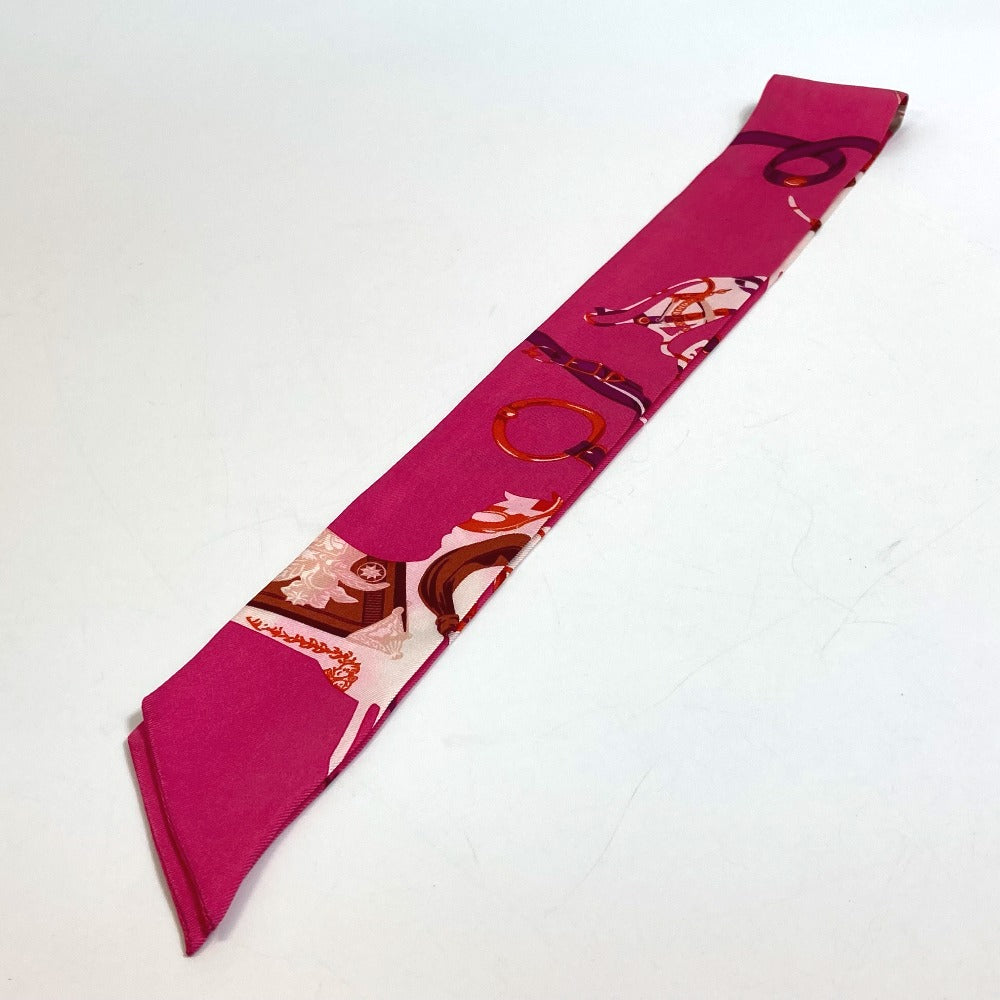 HERMES scarf silk pink Fashion Accessories Overall handle Women Used