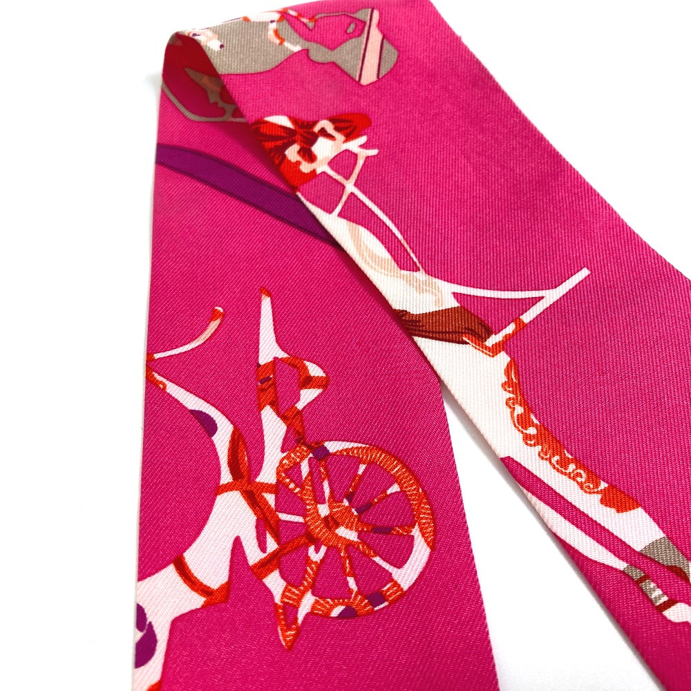 HERMES scarf silk pink Fashion Accessories Overall handle Women Used