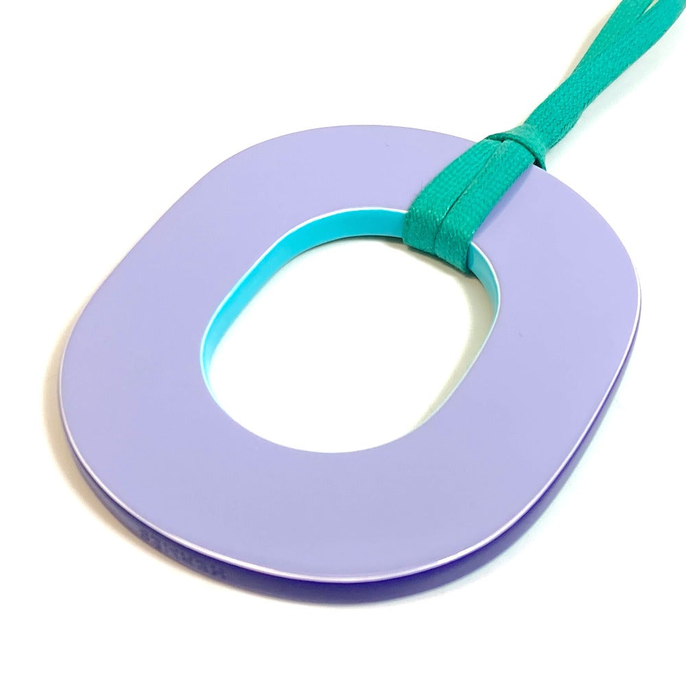 HERMES Necklace lacquer Green type x Purple type Ism Pigman GM Women Used
