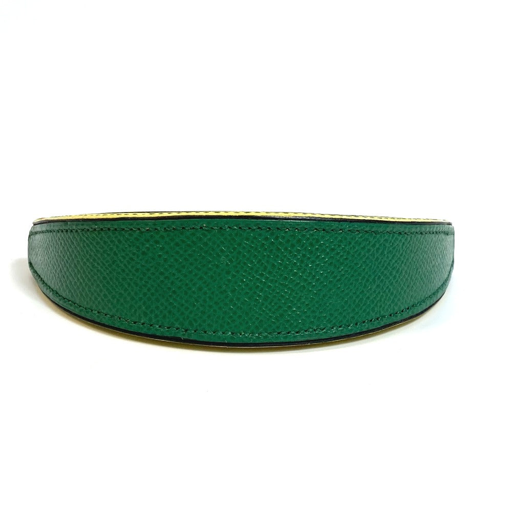 HERMES Coin case leather red x yellow x green watermelon unisex(Unisex) Used