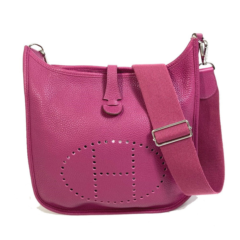 HERMES Shoulder Bag Taurillon Clemence Purple type Evelyn3 PM Troyes Women Used