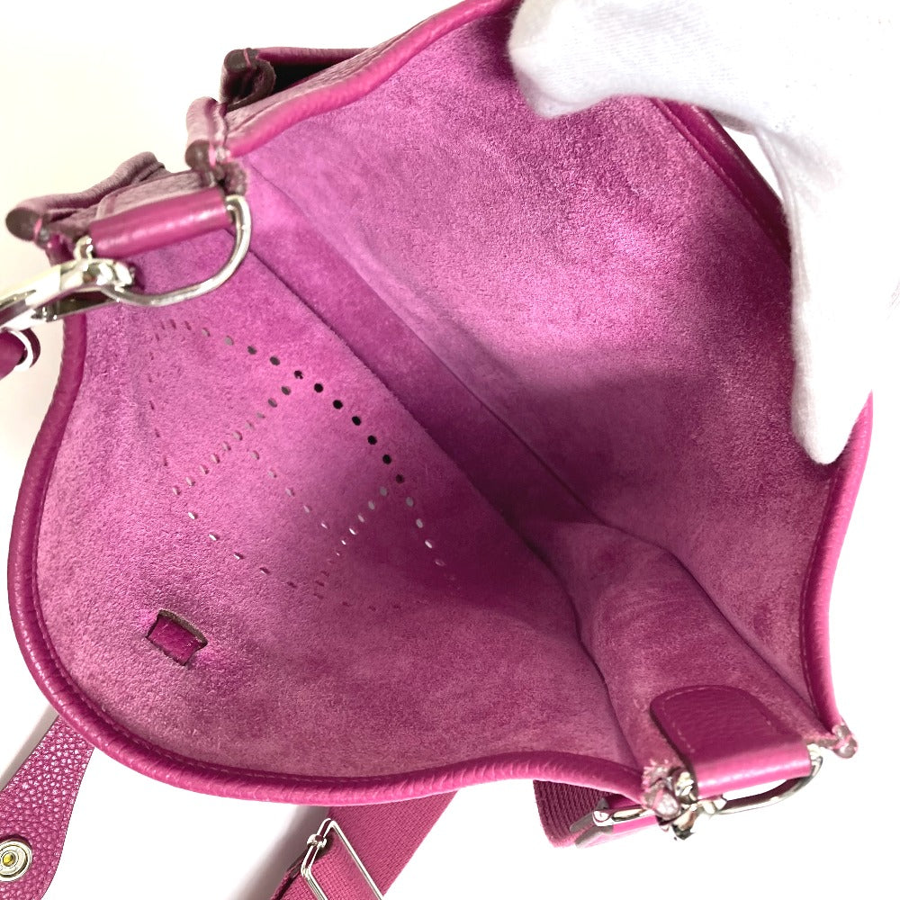 HERMES Shoulder Bag Taurillon Clemence Purple type Evelyn3 PM Troyes Women Used