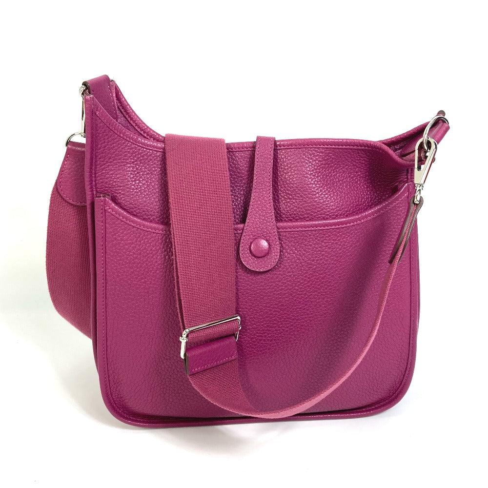 HERMES Shoulder Bag Taurillon Clemence Purple type Evelyn3 PM Troyes Women Used
