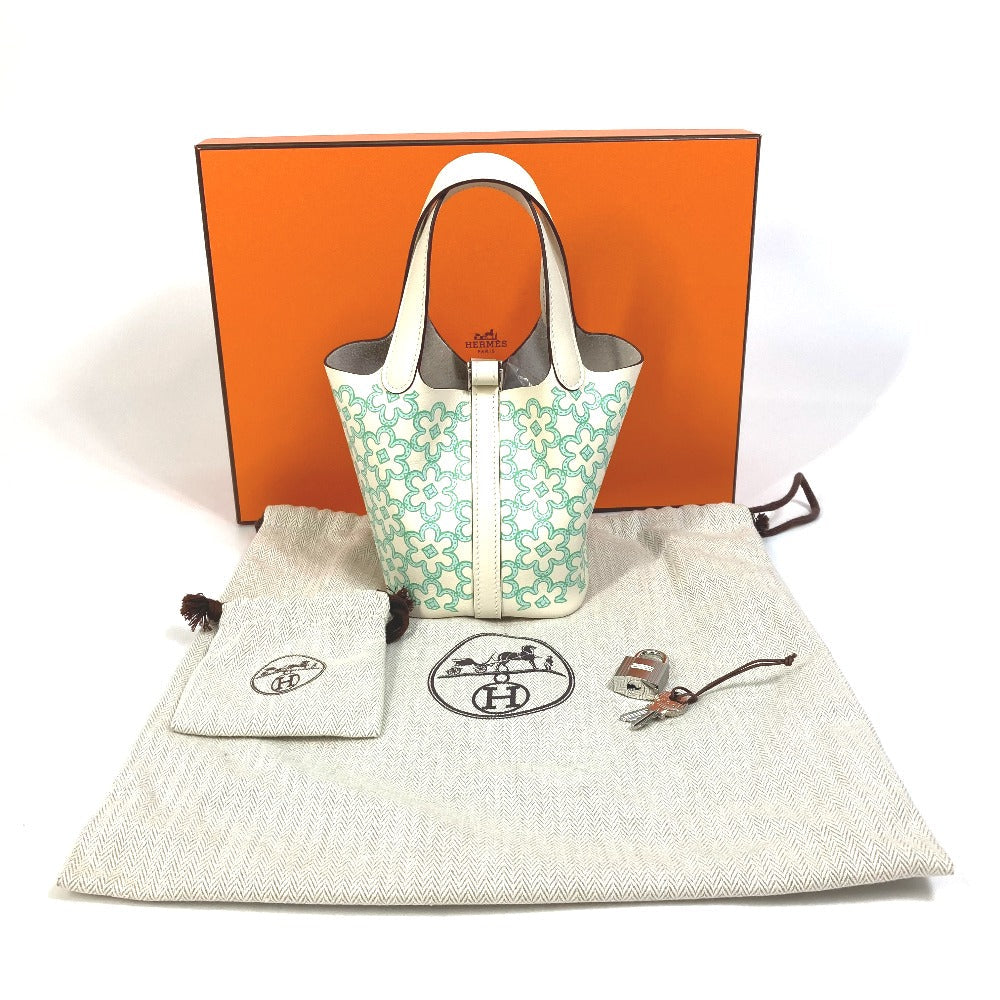 HERMES Handbag Swift green Picotan lock micro micro 14 Women Used