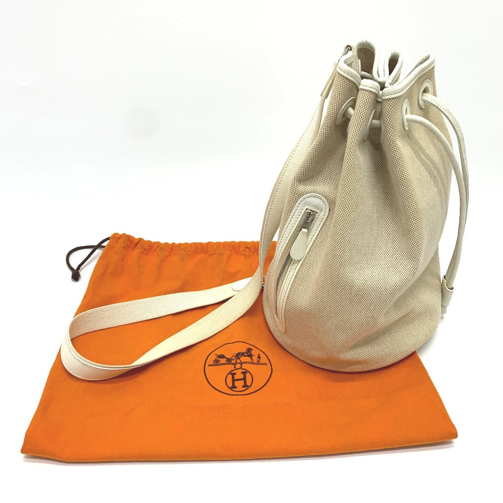 HERMES Shoulder Bag Towar Officier / Leather Ivorytype Shoulder Sac Marine Receive PM Women Used
