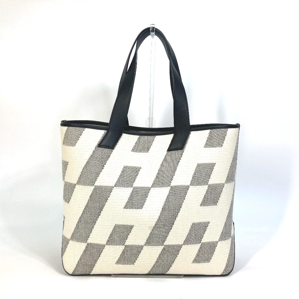 HERMES Tote Bag Canvas, Vaux Swift Black / White / Gray Hippo Bias H 40 Ambier GM Women Used