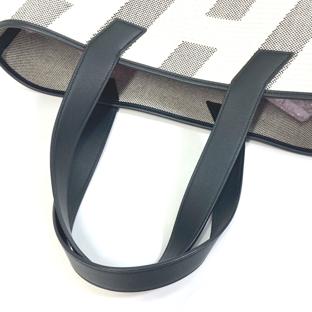 HERMES Tote Bag Canvas, Vaux Swift Black / White / Gray Hippo Bias H 40 Ambier GM Women Used