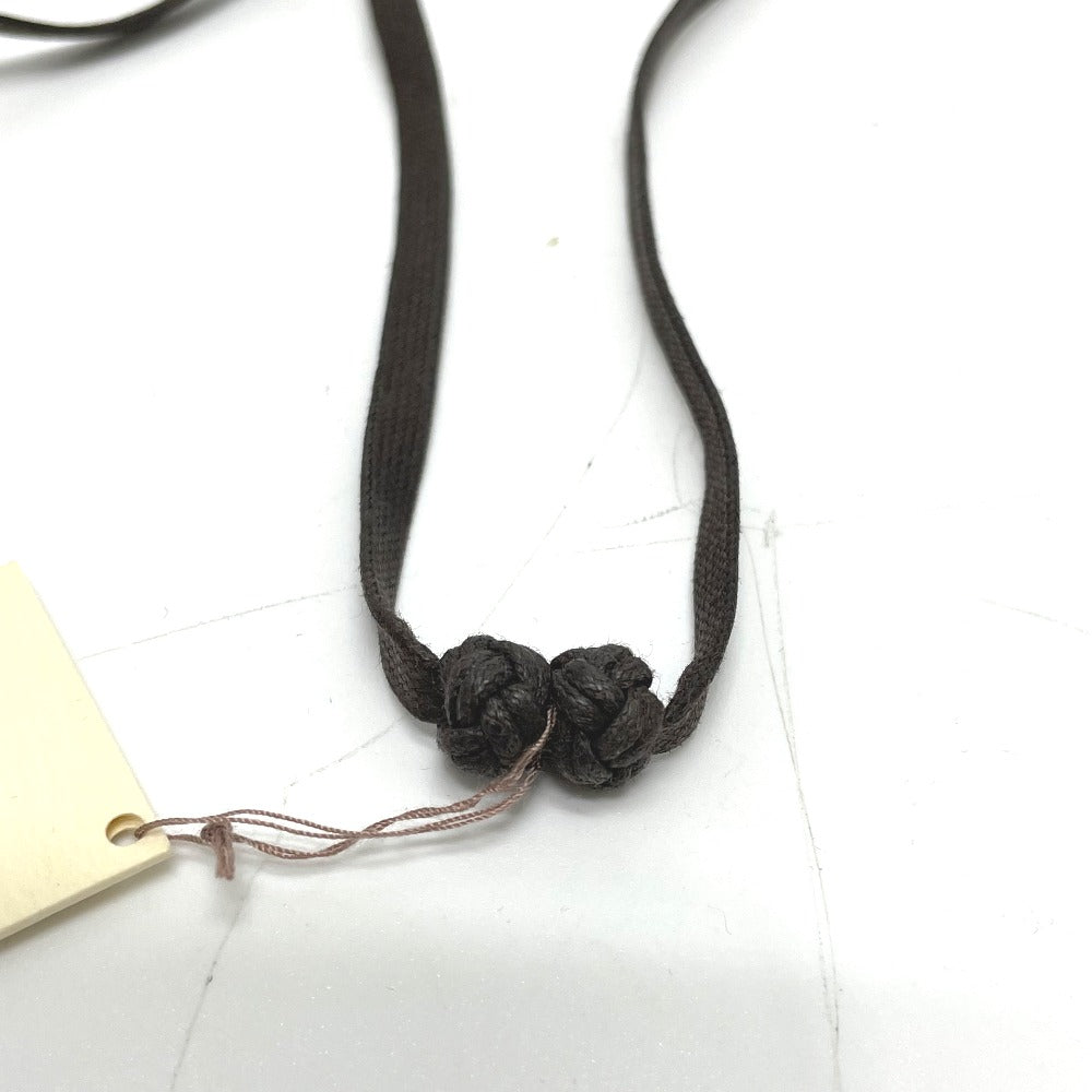 HERMES Necklace Buffalo horn Brown x Purple Women Used