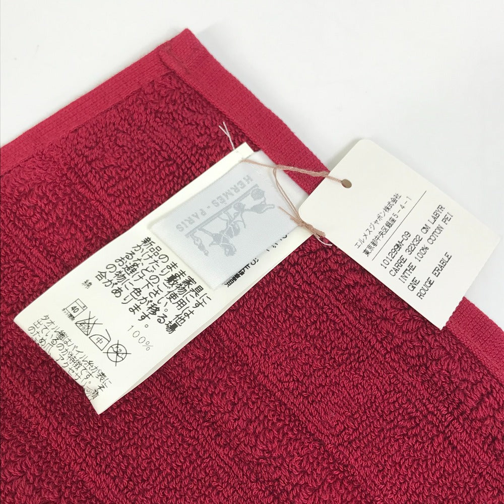 HERMES towel cotton white Face towel labyrinth
