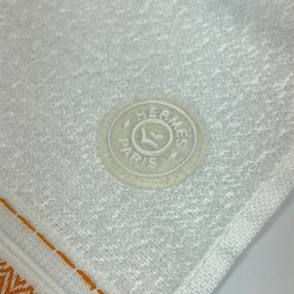 HERMES towel cotton white Face towel labyrinth